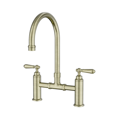 Nero York Bridge Kitchen Set, Aged Brass
