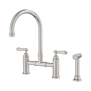 Nero York Bridge Kitchen Set With Hand Spray, Brushed Nickel