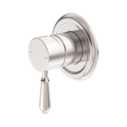 Nero York Wall/Shower Mixer With Metal Lever, Brushed Nickel