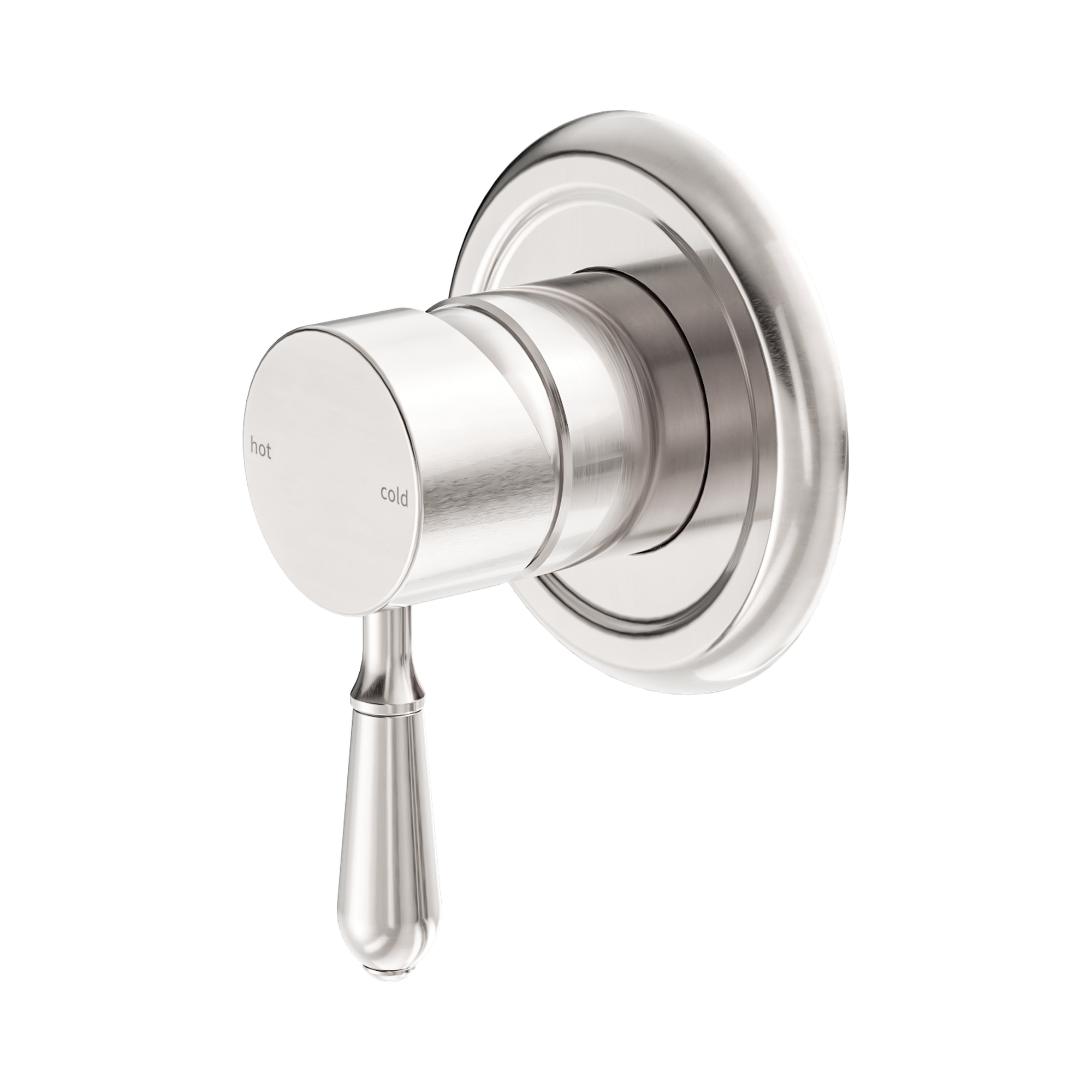 Nero York Wall/Shower Mixer With Metal Lever, Brushed Nickel