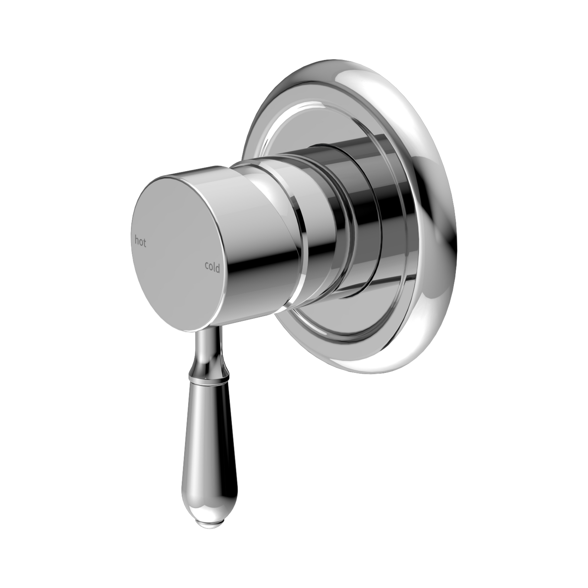 Nero York Wall/Shower Mixer With Metal Lever, Chrome