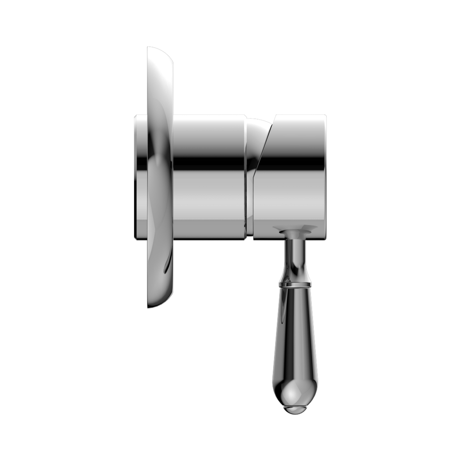 Nero York Wall/Shower Mixer With Metal Lever, Chrome