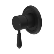 Nero York Wall/Shower Mixer With Metal Lever, Matte Black
