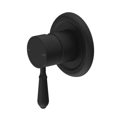 Nero York Shower Mixer With Metal Lever, Matte Black