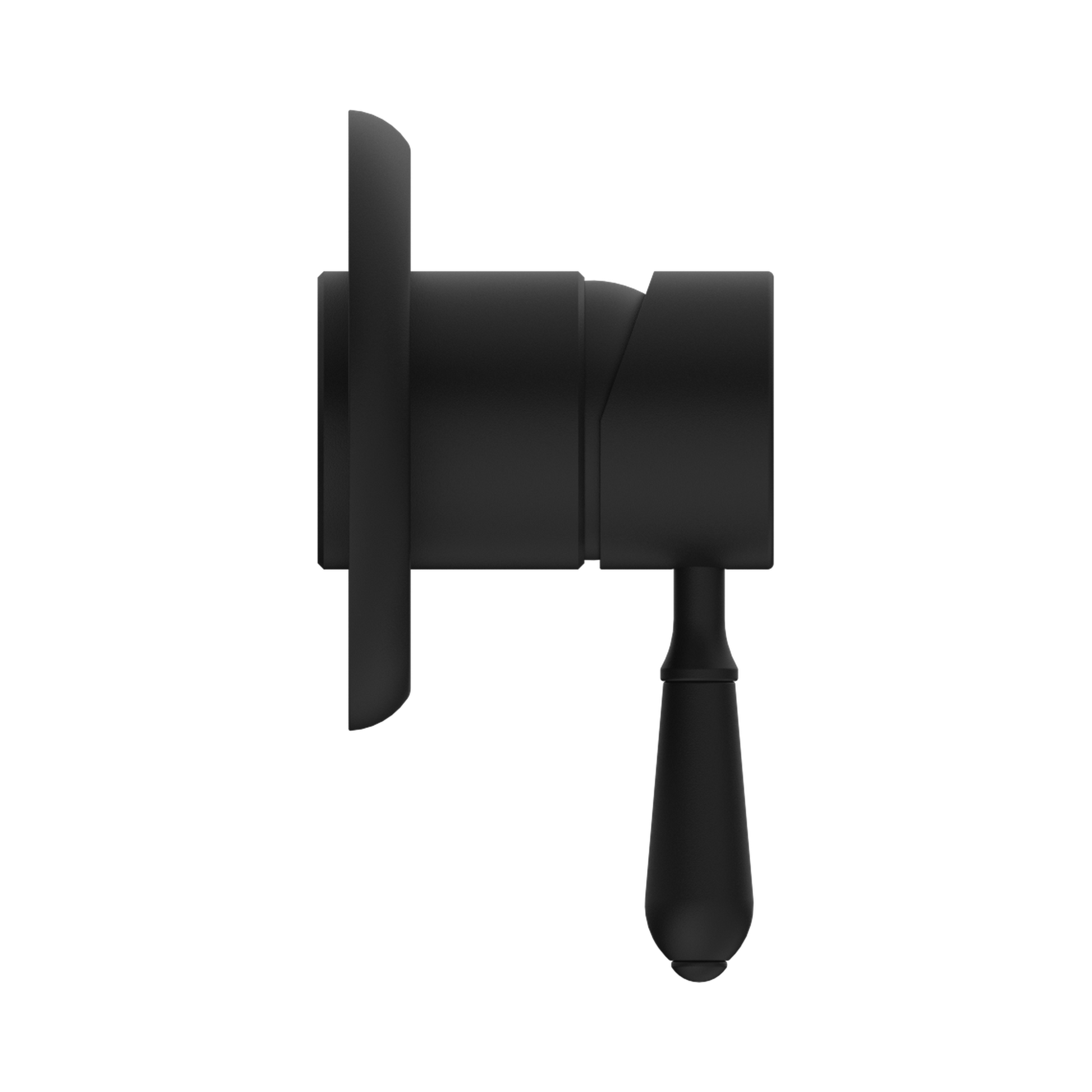 Nero York Wall/Shower Mixer With Metal Lever, Matte Black