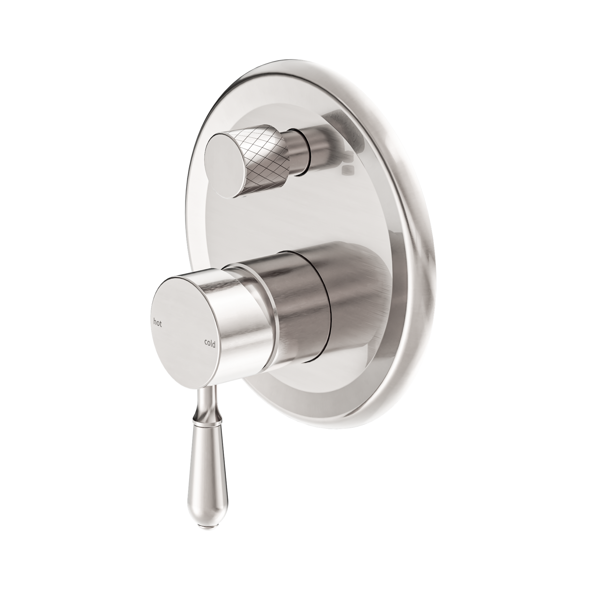 Nero York Diverter Mixer With Metal Lever, Brushed Nickel