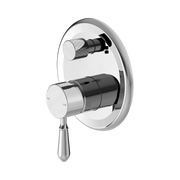 Nero York Diverter Mixer With Metal Lever, Chrome