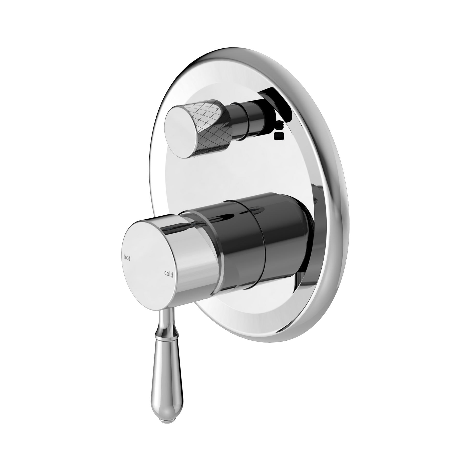 Nero York Diverter Mixer With Metal Lever, Chrome