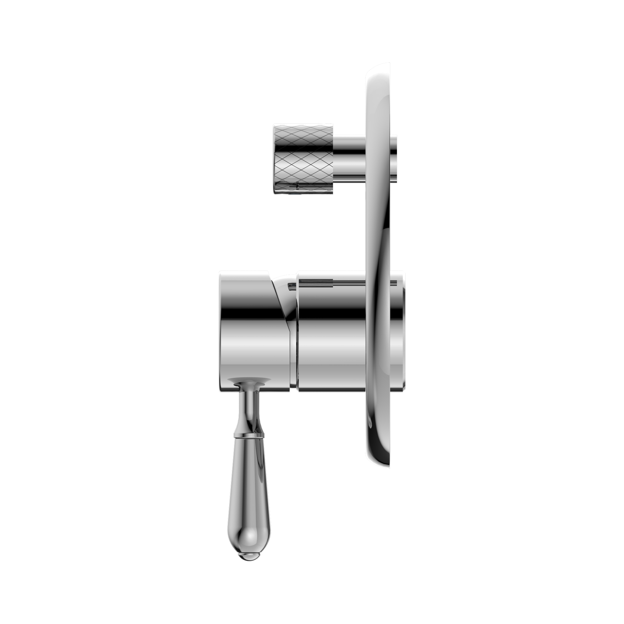 Nero York Diverter Mixer With Metal Lever, Chrome