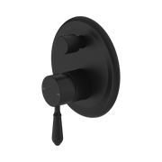 Nero York Diverter Mixer With Metal Lever, Matte Black