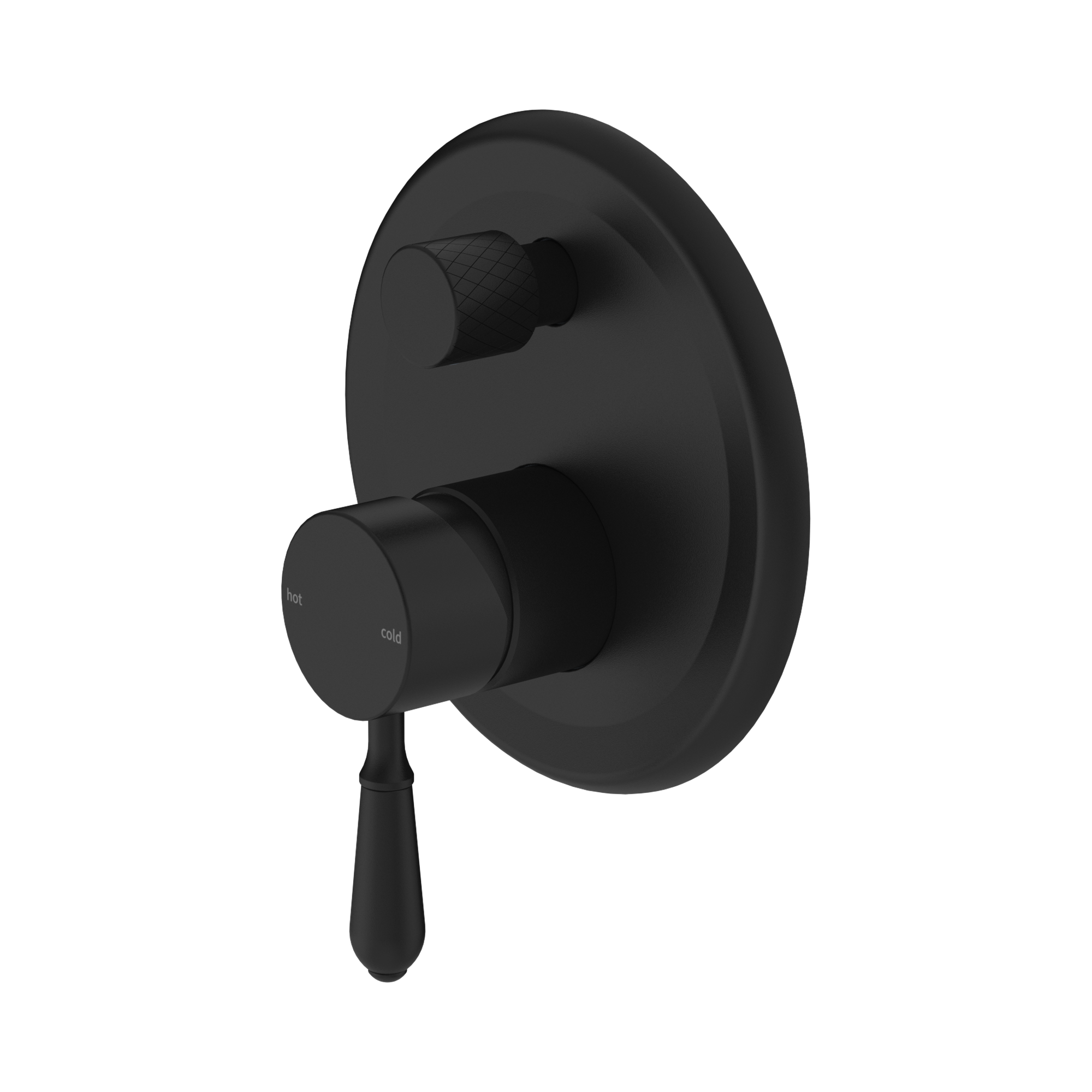 Nero York Diverter Mixer With Metal Lever, Matte Black