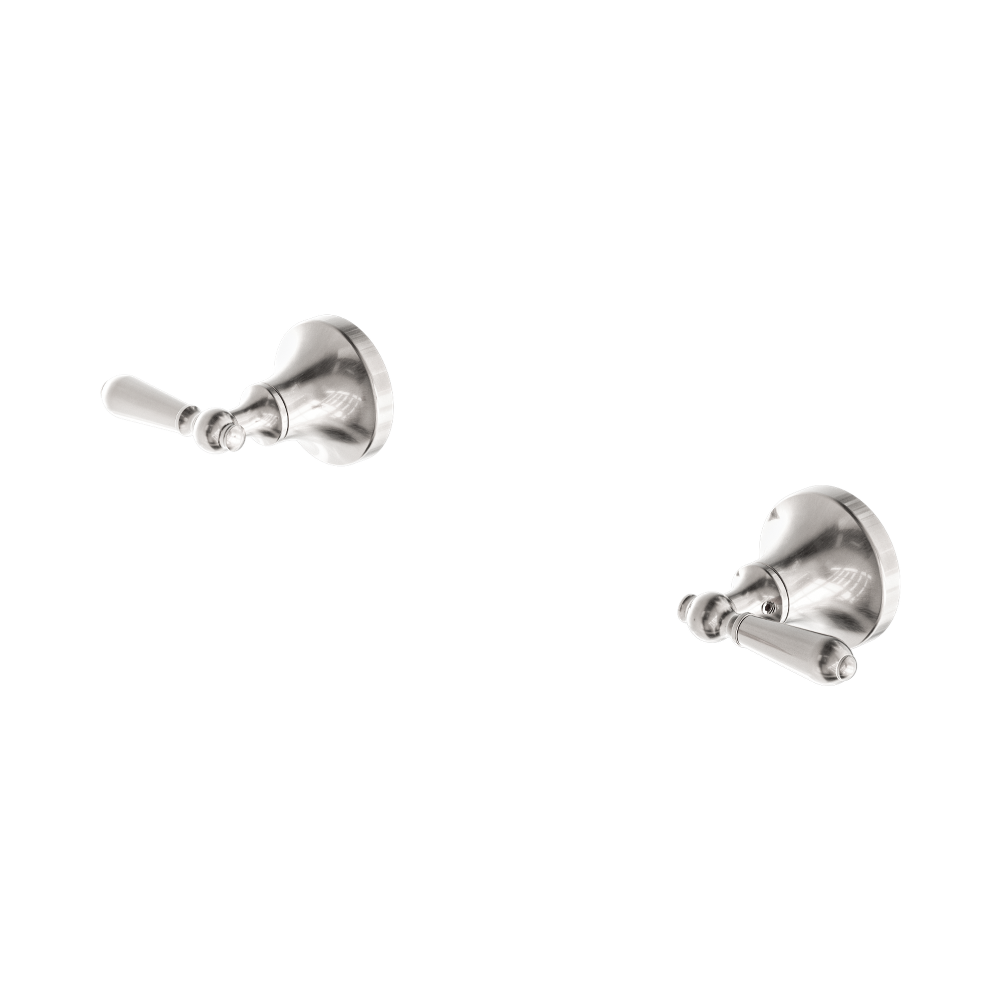 Nero York Wall Top Assemblies With Metal Lever, Brushed Nickel
