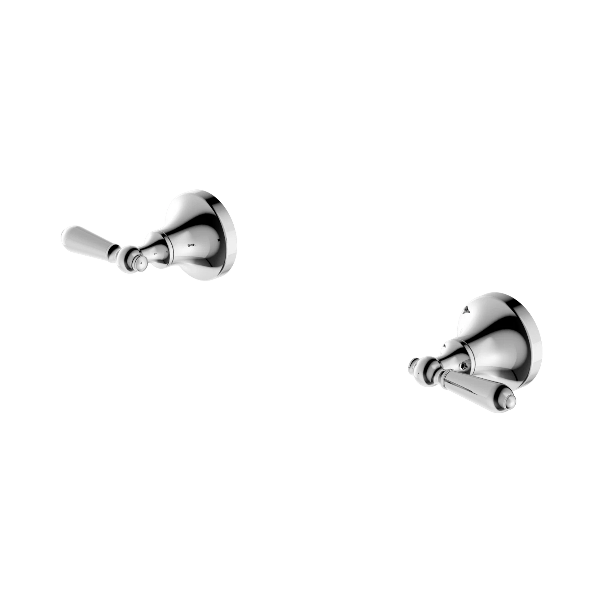 Nero York Wall Top Assemblies With Metal Lever, Chrome
