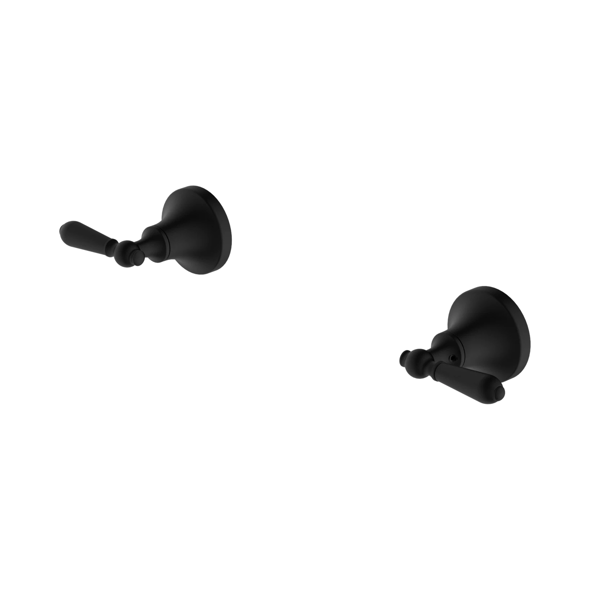 Nero York Wall Top Assemblies With Metal Lever, Matte Black