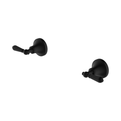Nero York Wall Top Assemblies With Metal Lever, Matte Black