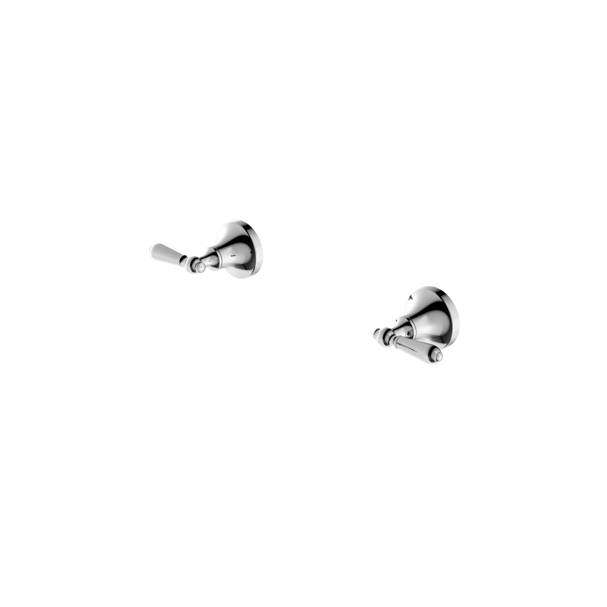Nero York Wall Top Assemblies With Metal Lever II, Chrome