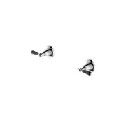 Nero York Wall Top Assemblies With Black Porcelain Lever II, Chrome
