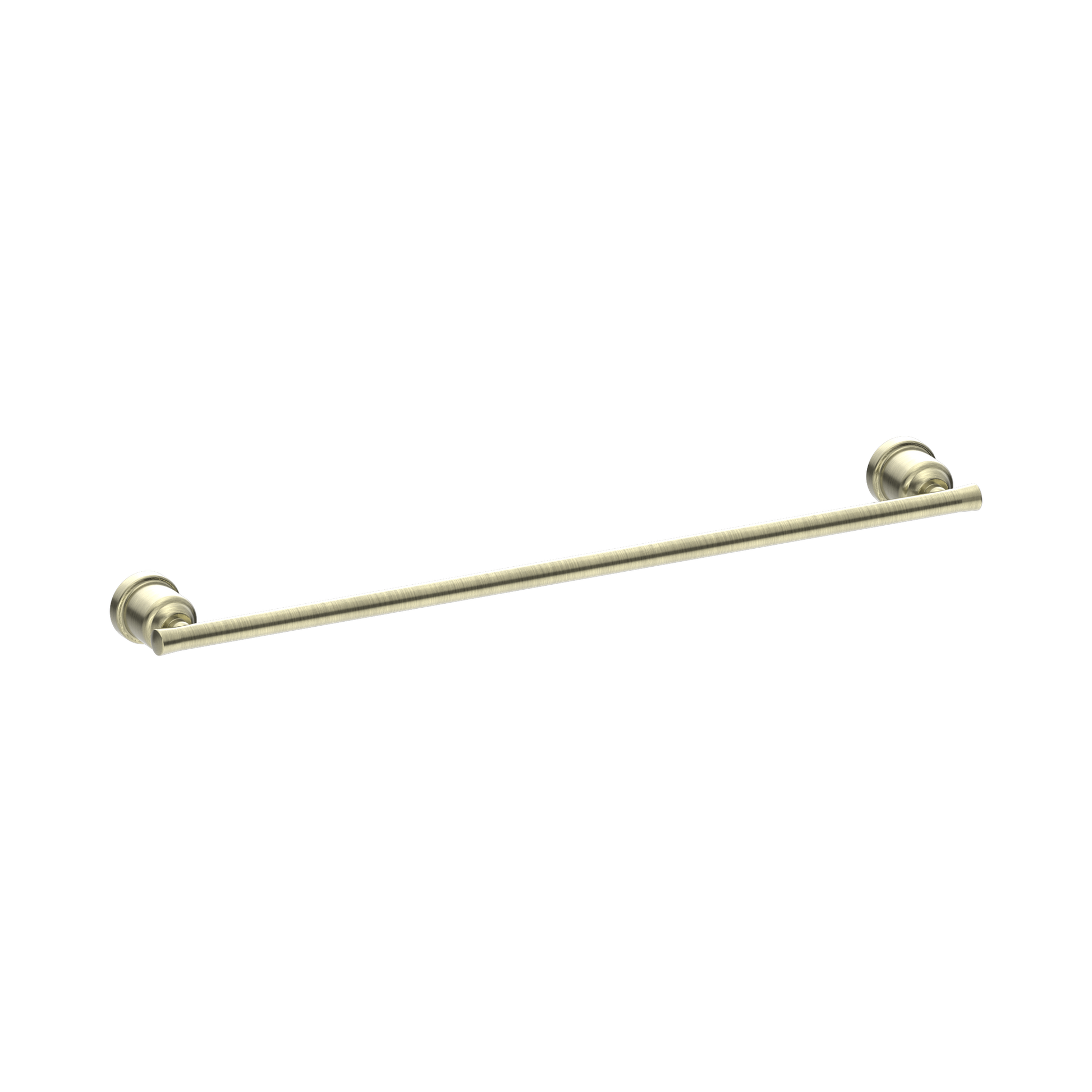 Nero York Single Towel Rail 600mm Aged Brass