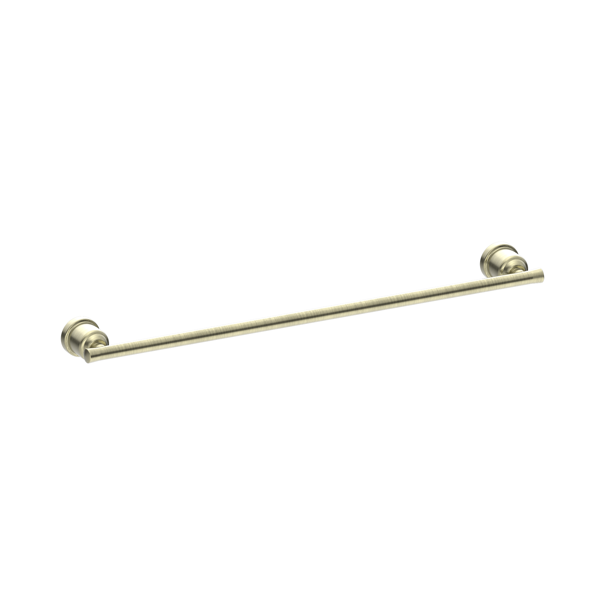 Nero York Single Towel Rail 600mm Aged Brass