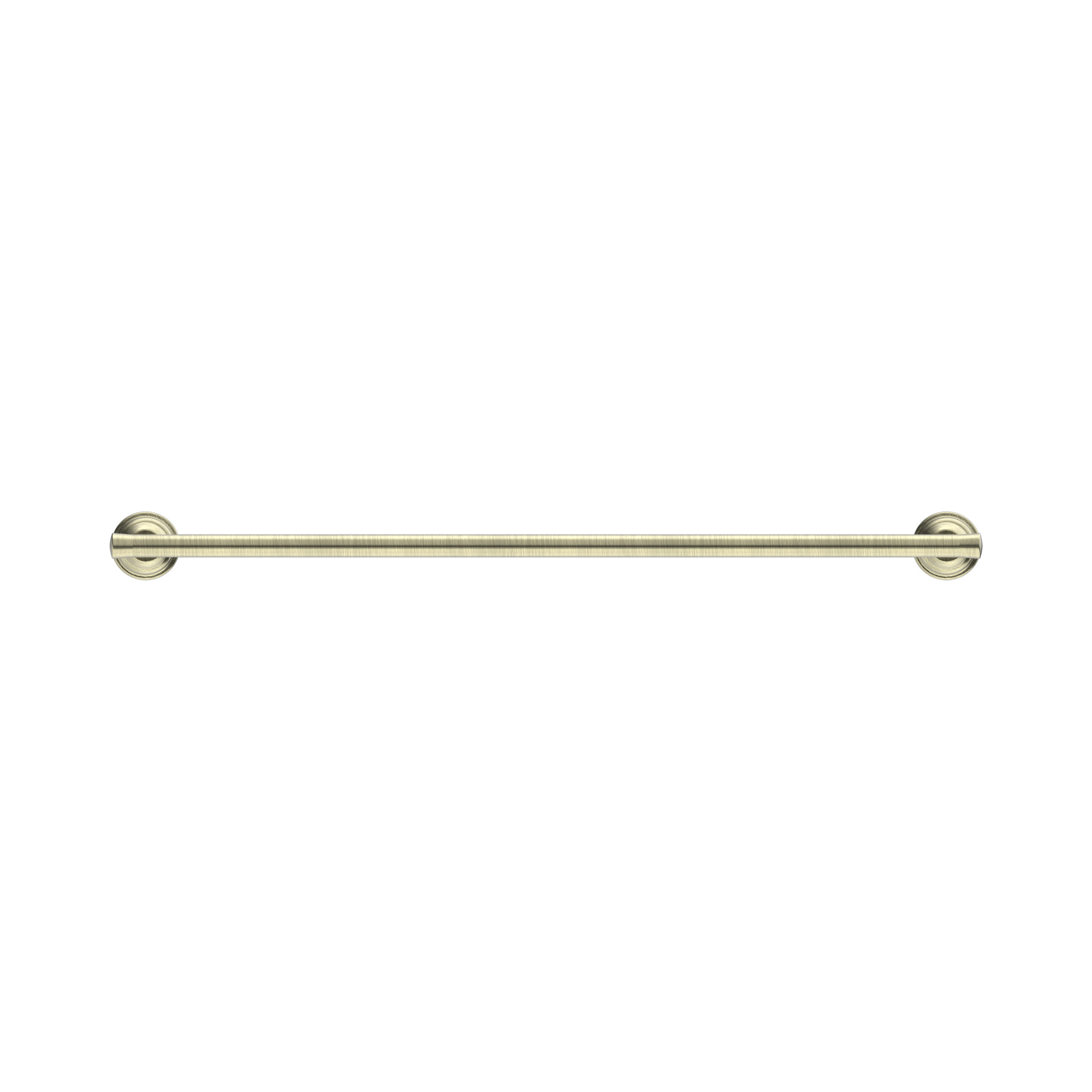 Nero York Single Towel Rail 600mm Aged Brass