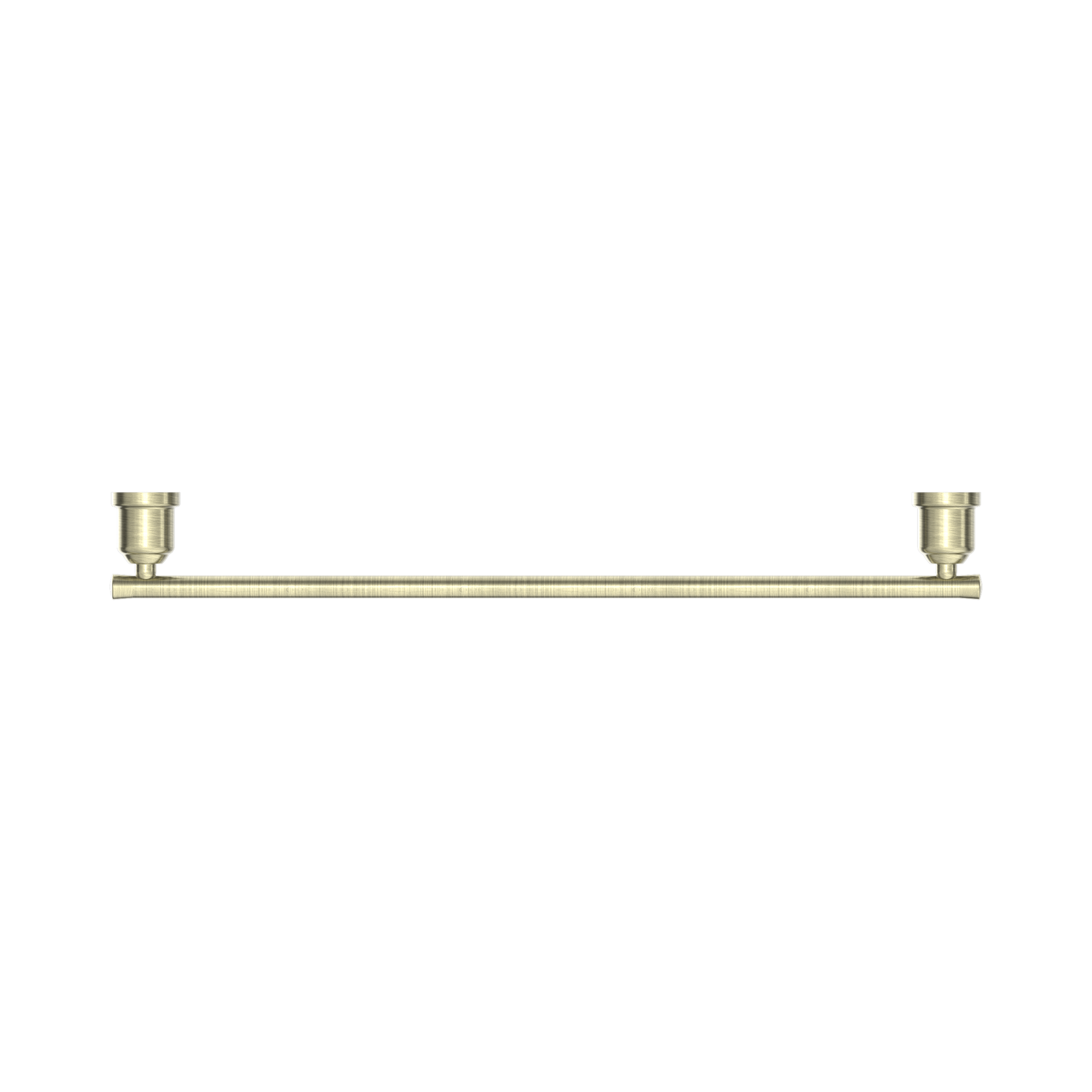 Nero York Single Towel Rail 600mm Aged Brass