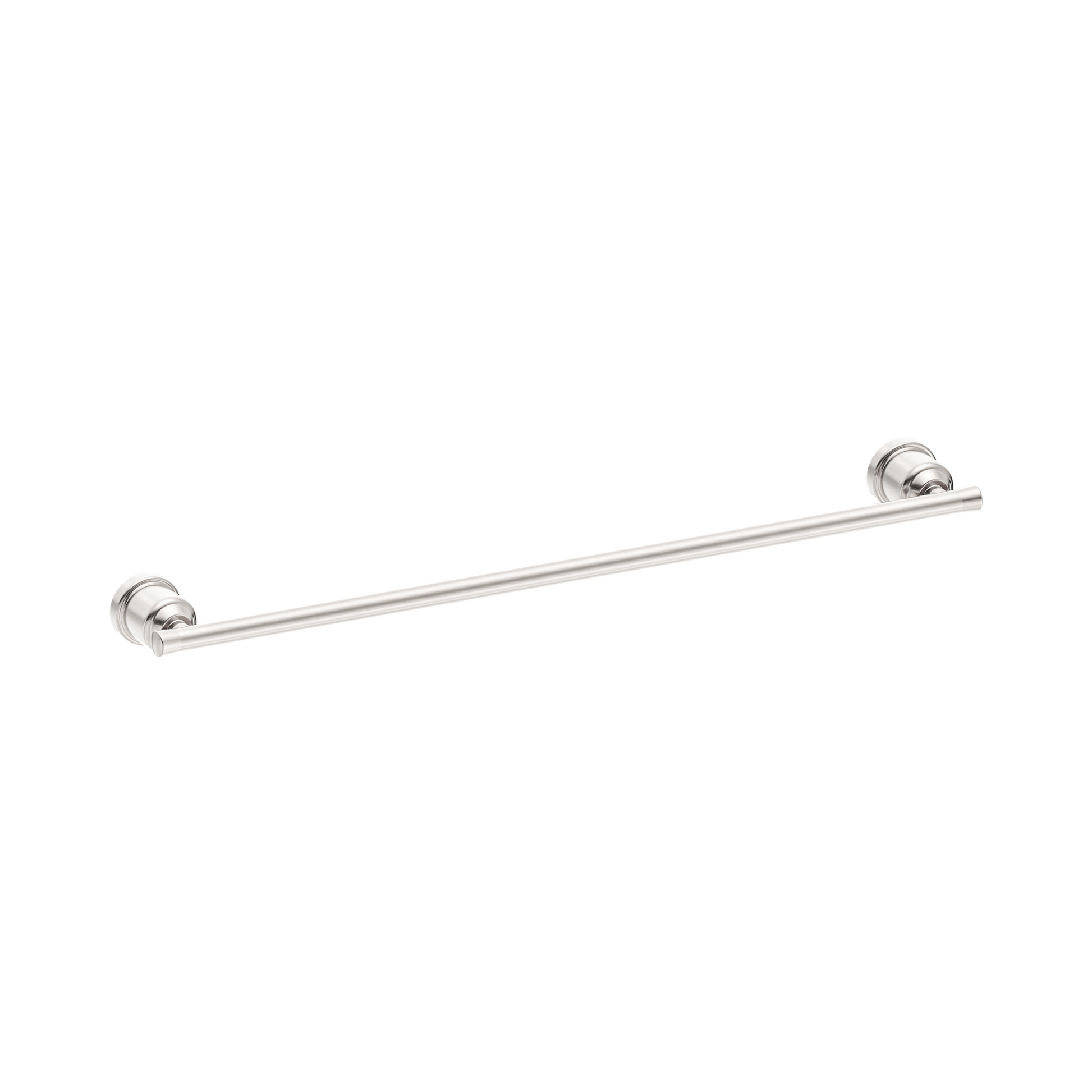 Nero York Single Towel Rail 600mm, Brushed Nickel