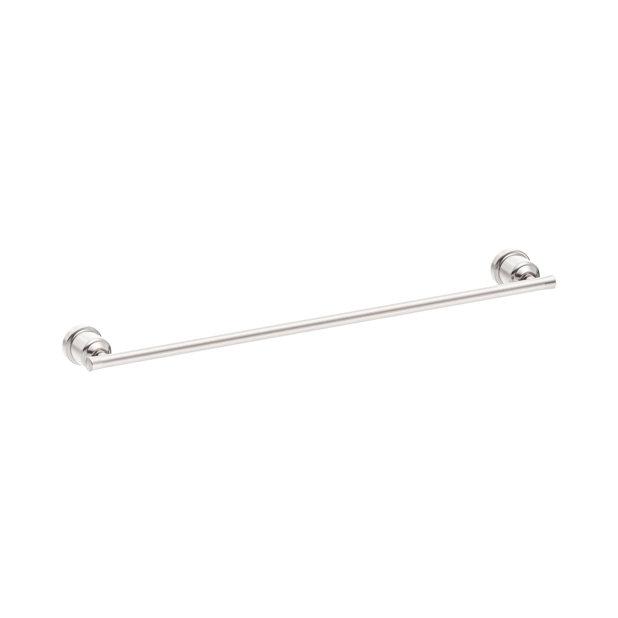 Nero York Single Towel Rail 600mm, Brushed Nickel
