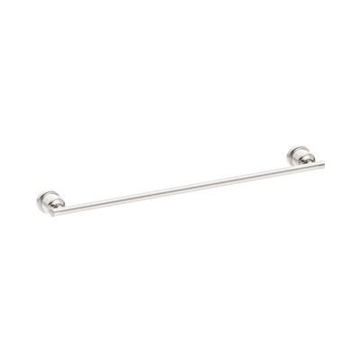 Nero York Single Towel Rail 600mm, Brushed Nickel