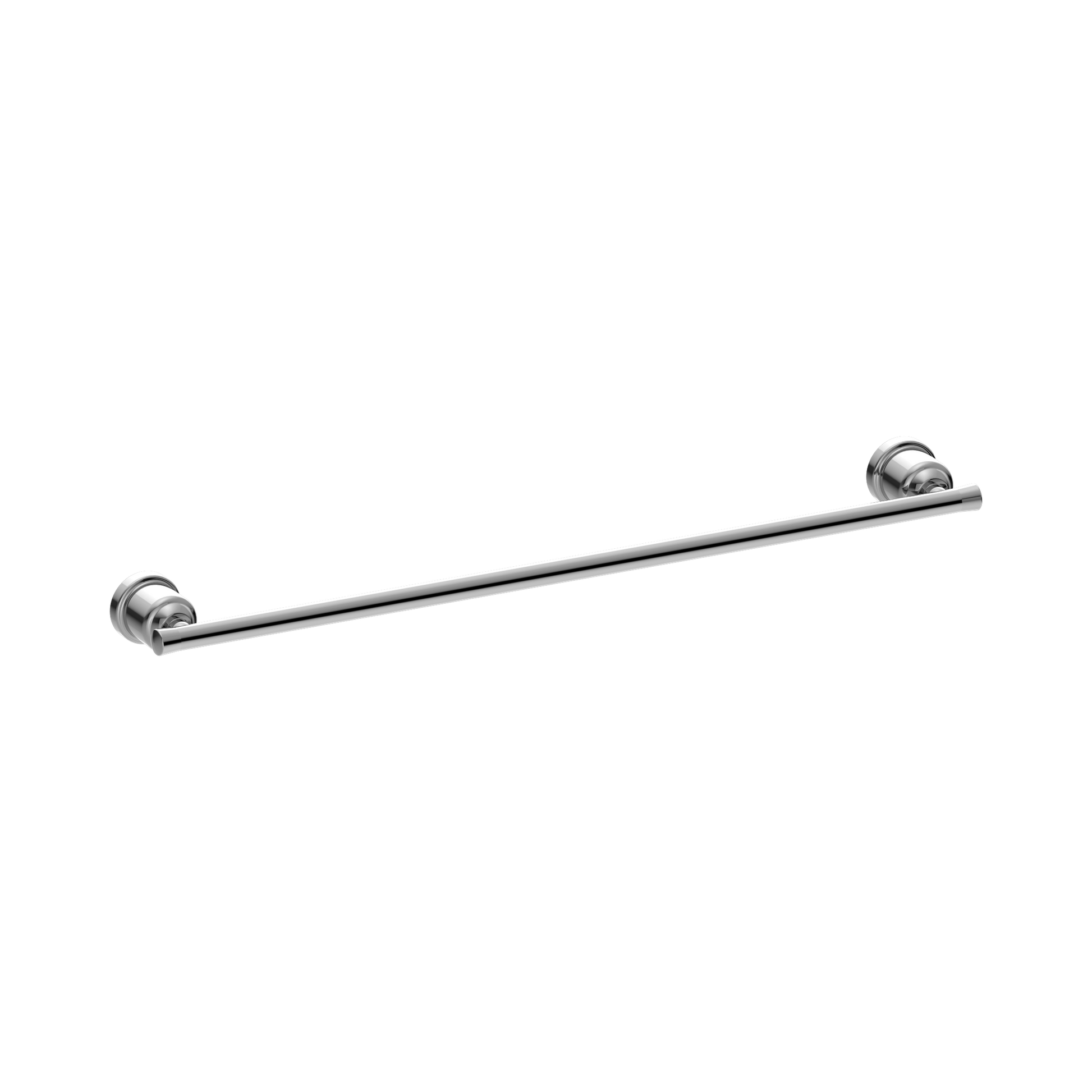Nero York Single Towel Rail 600mm, Chrome