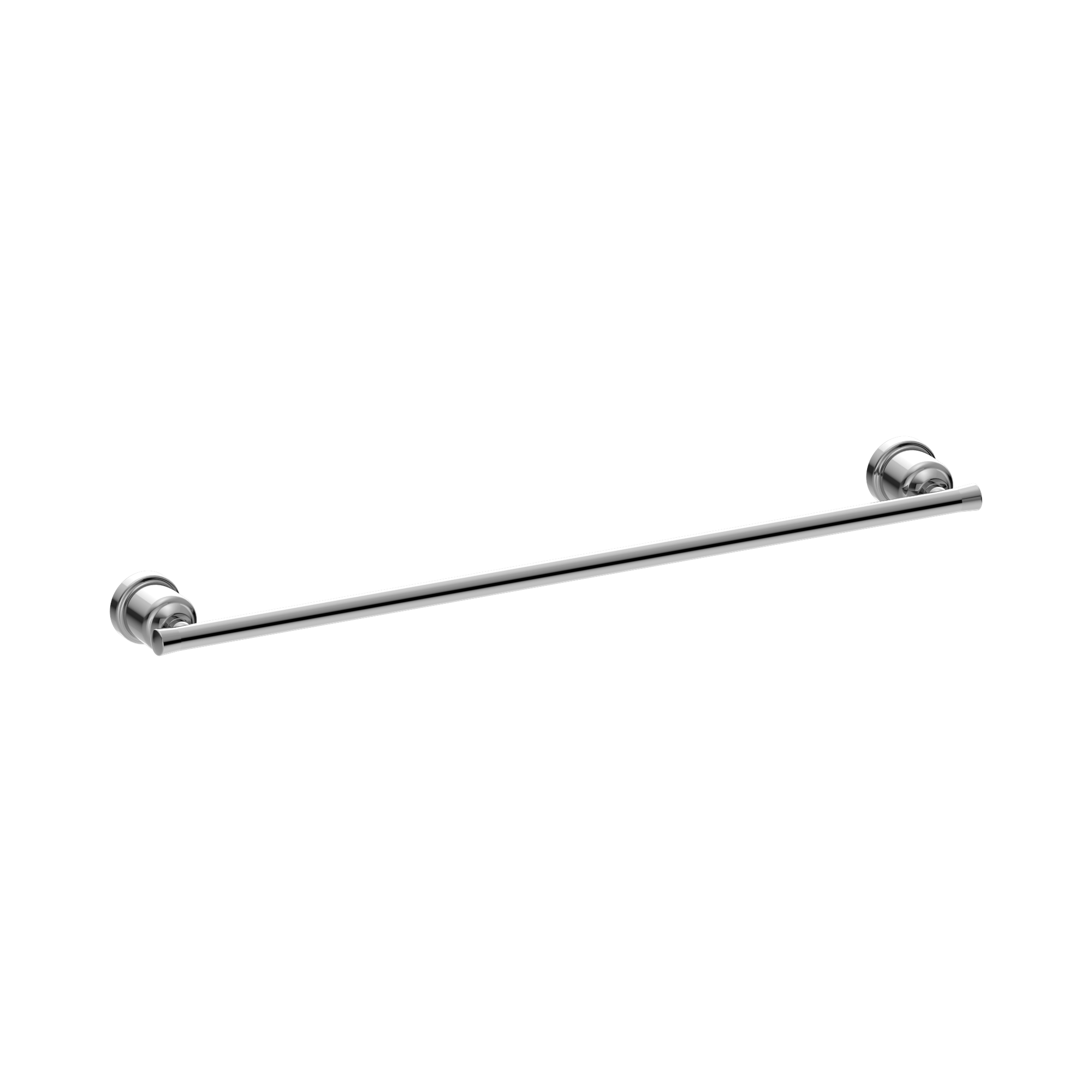 Nero York Single Towel Rail 600mm, Chrome
