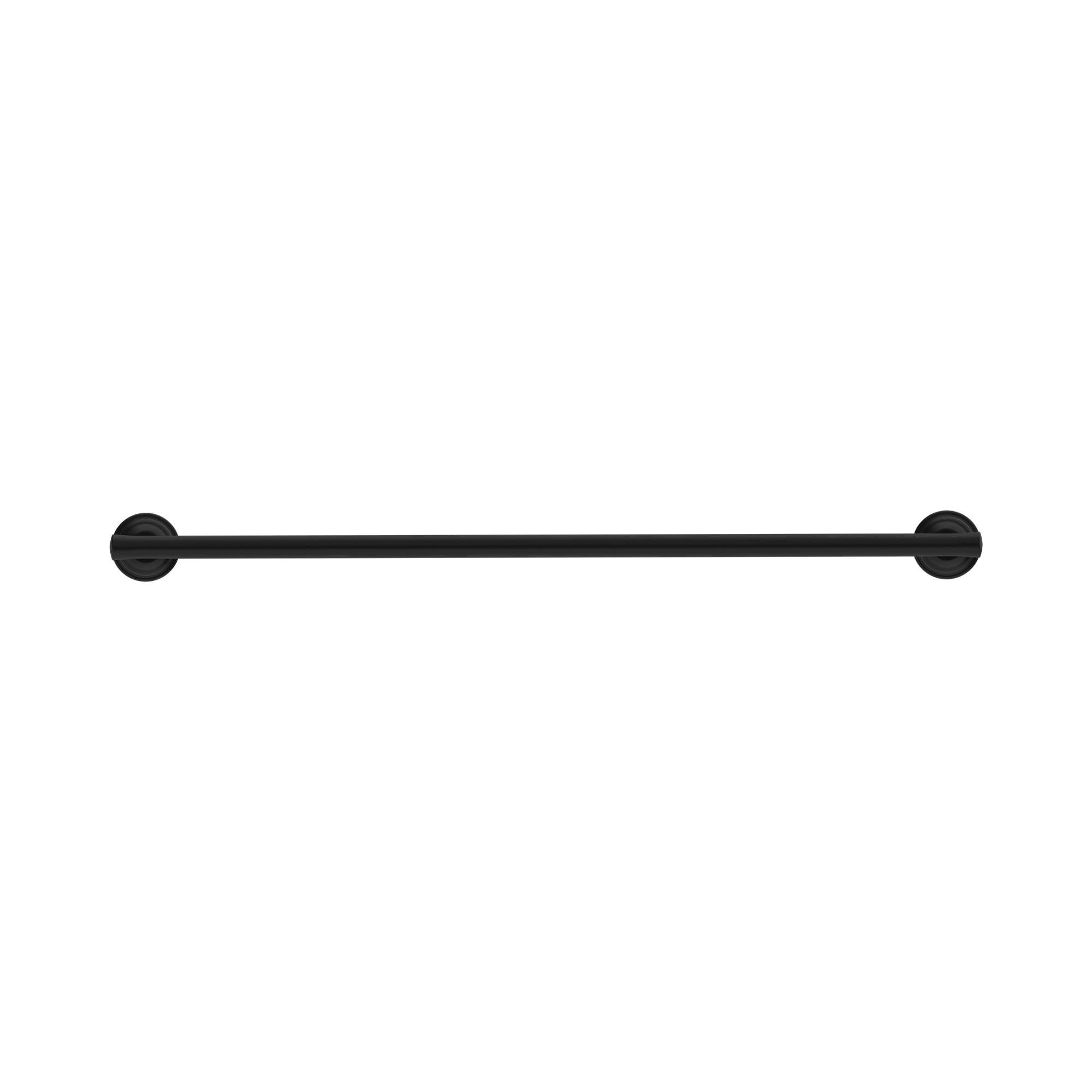 Nero York Single Towel Rail 600mm, Matte Black