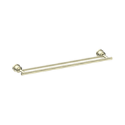 Nero York Double Towel Rail 600mm Aged Brass