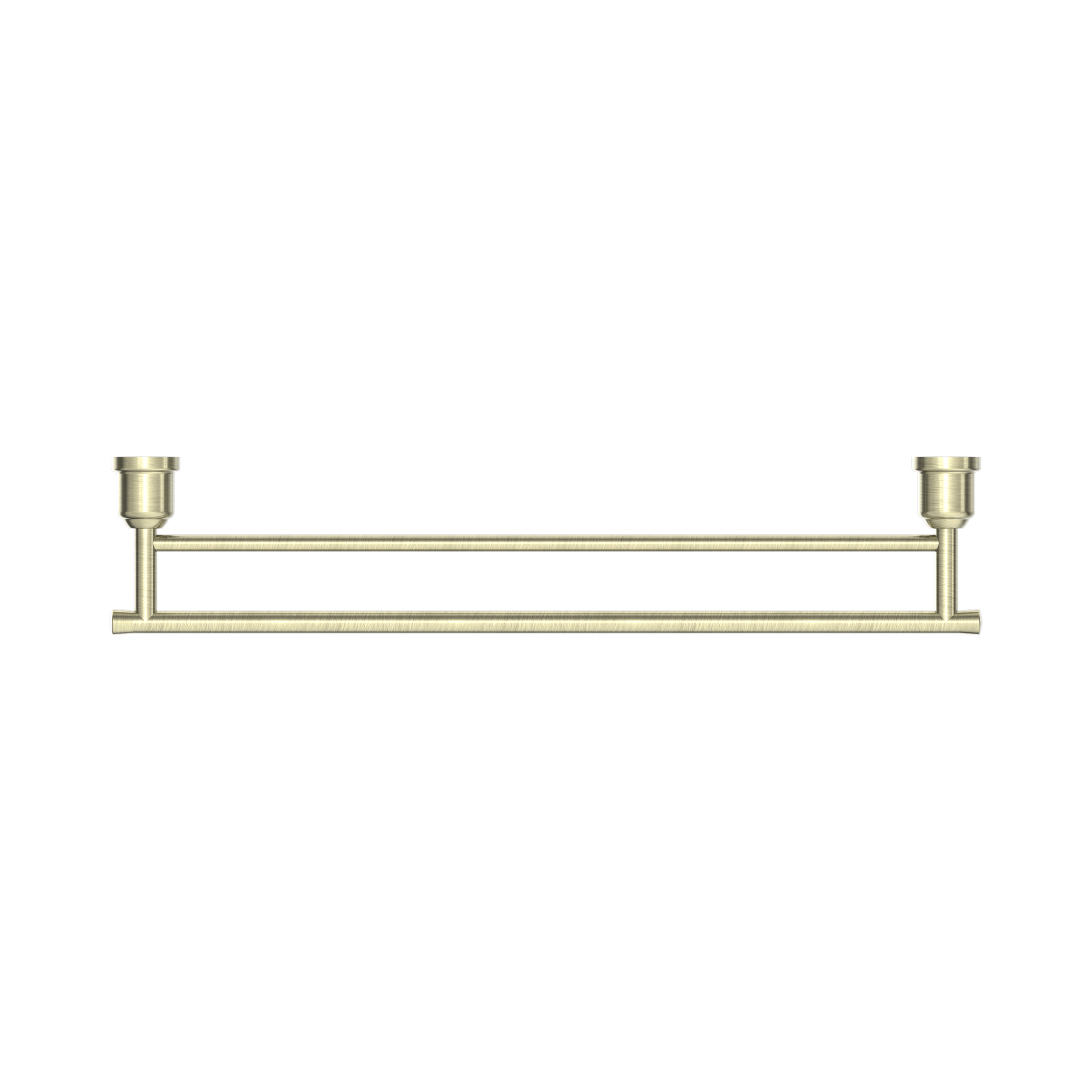Nero York Double Towel Rail 600mm Aged Brass
