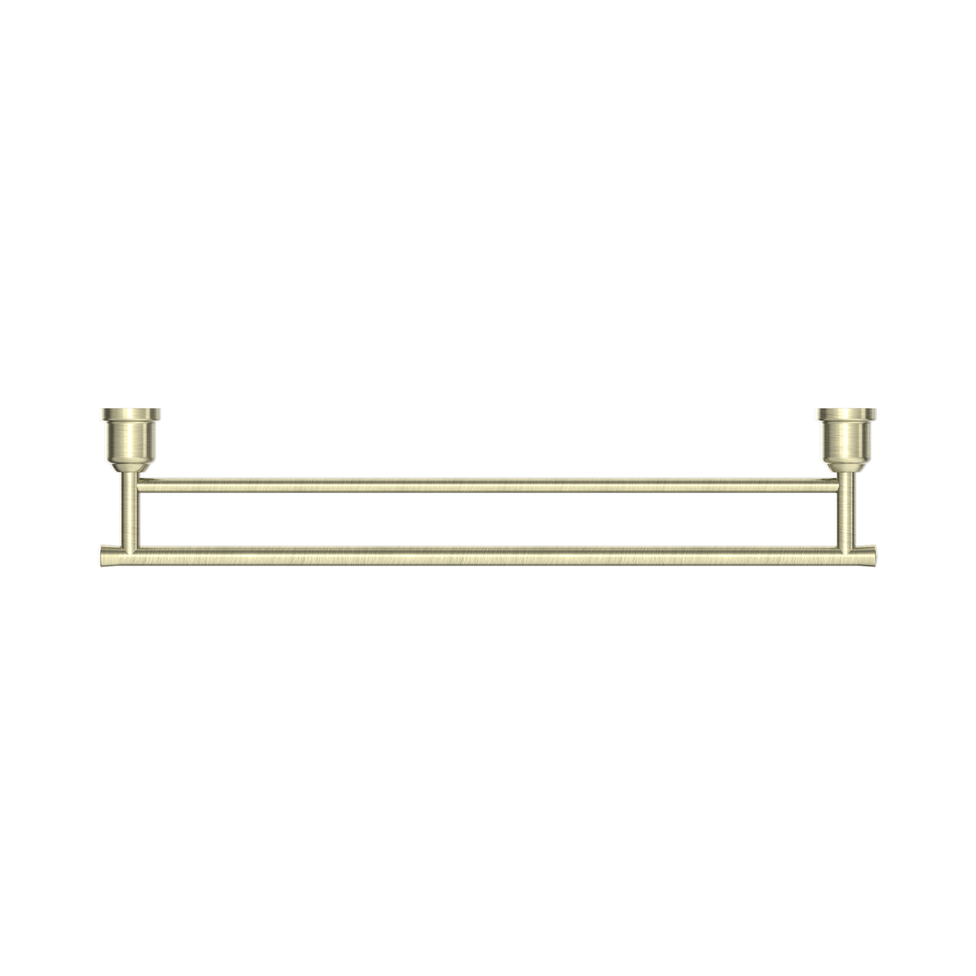 Nero York Double Towel Rail 600mm Aged Brass