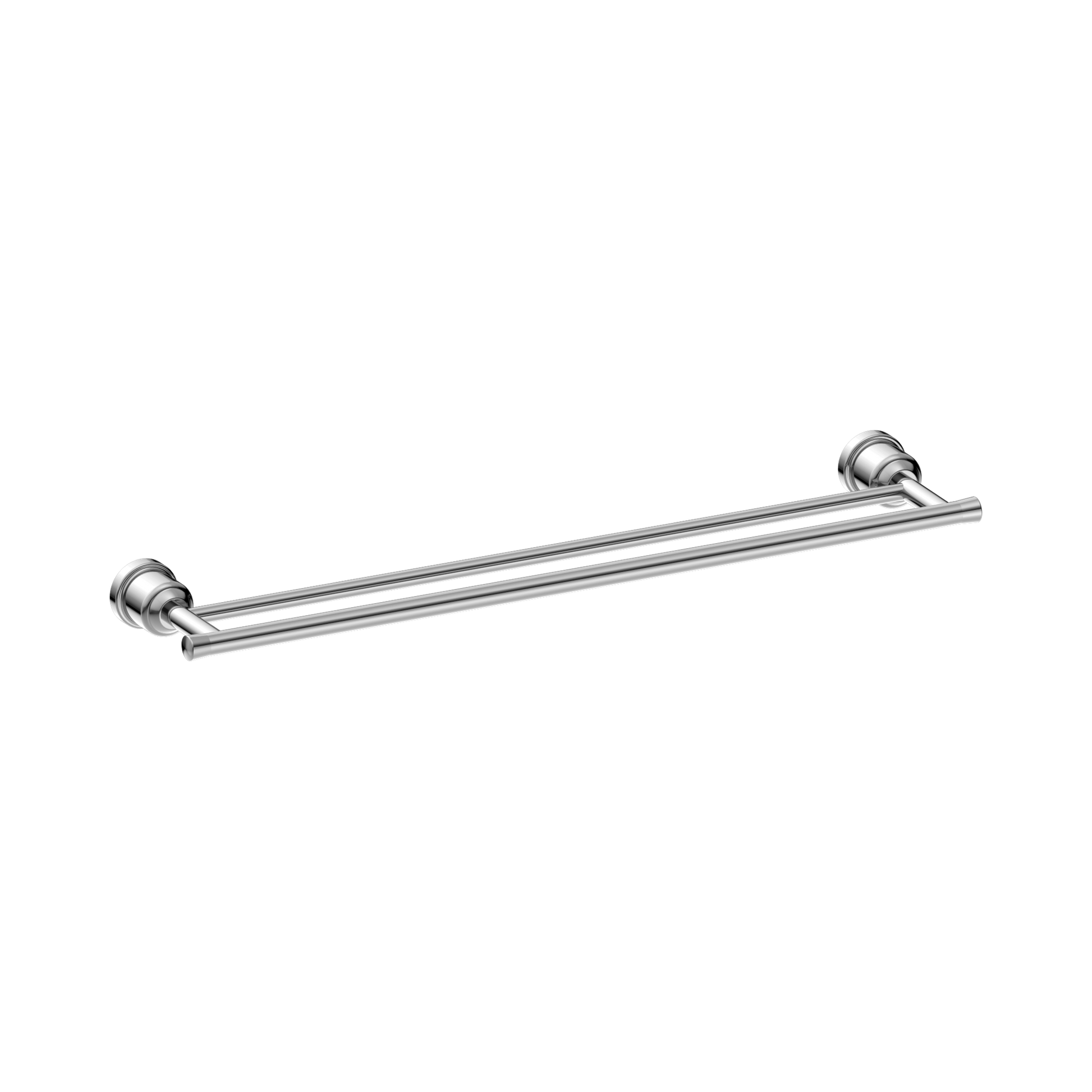 Nero York Double Towel Rail 600mm, Chrome