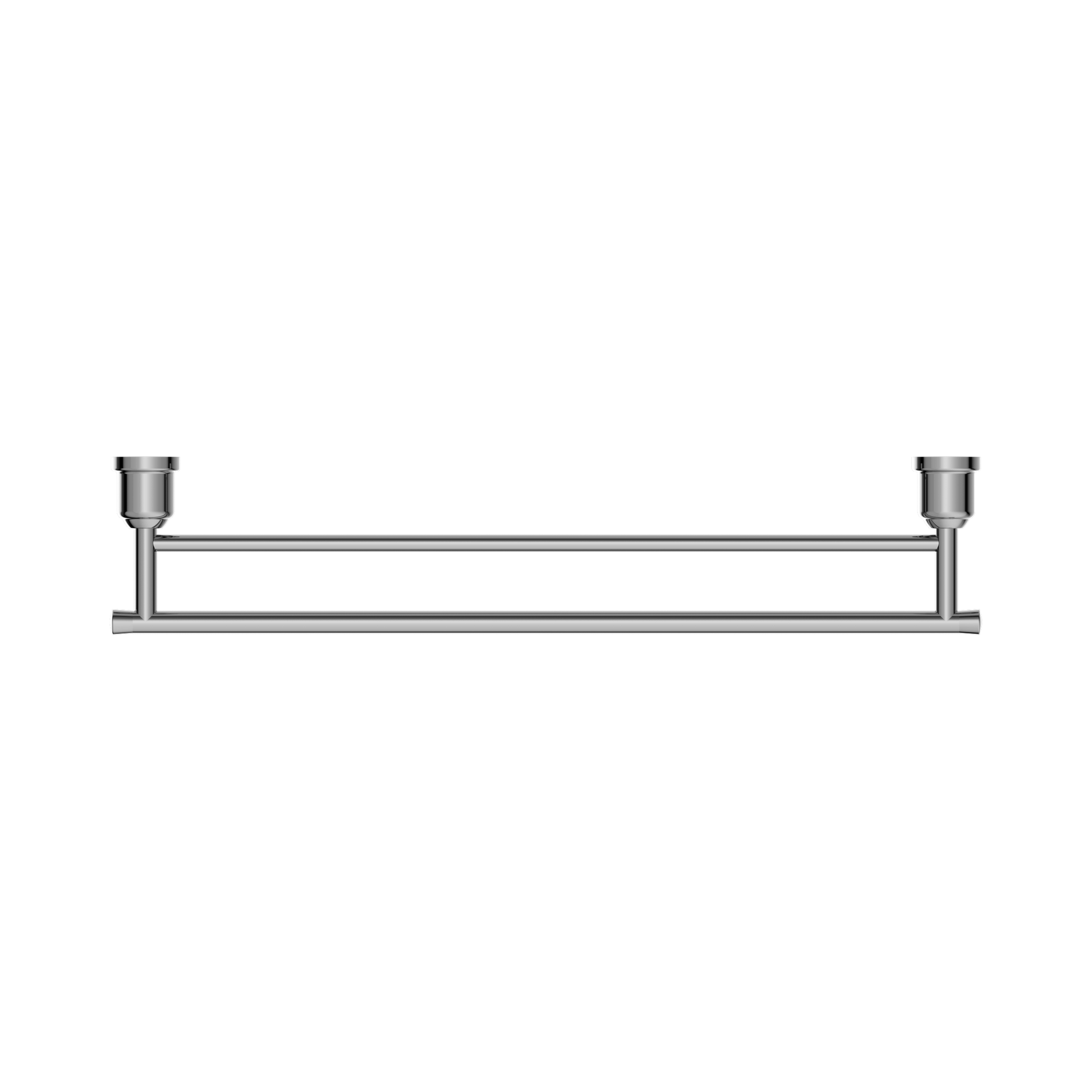 Nero York Double Towel Rail 600mm, Chrome