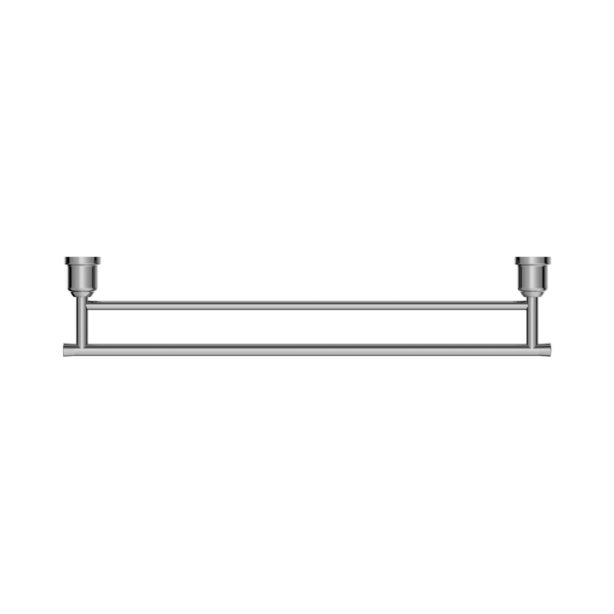 Nero York Double Towel Rail 600mm, Chrome