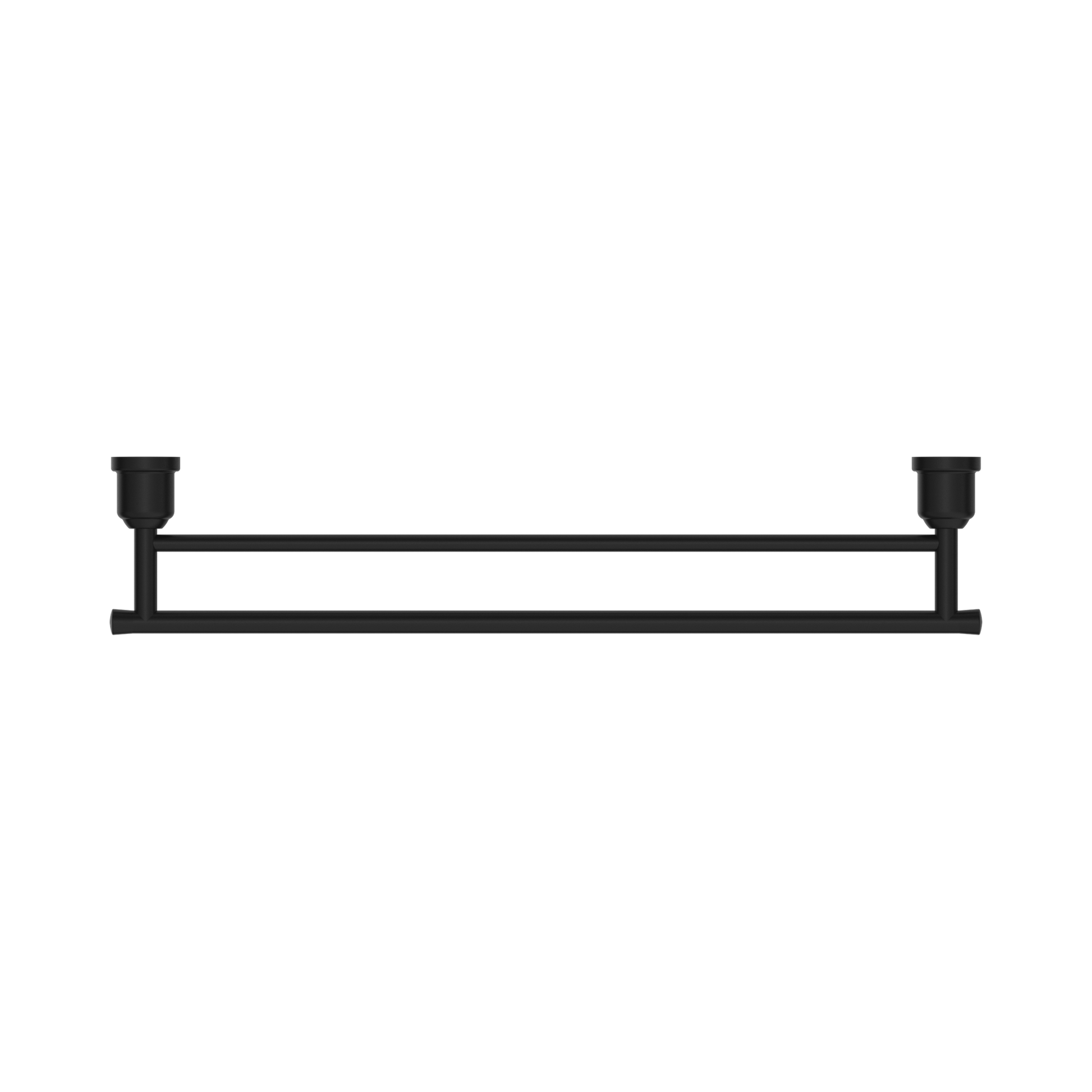 Nero York Double Towel Rail 600mm, Matte Black