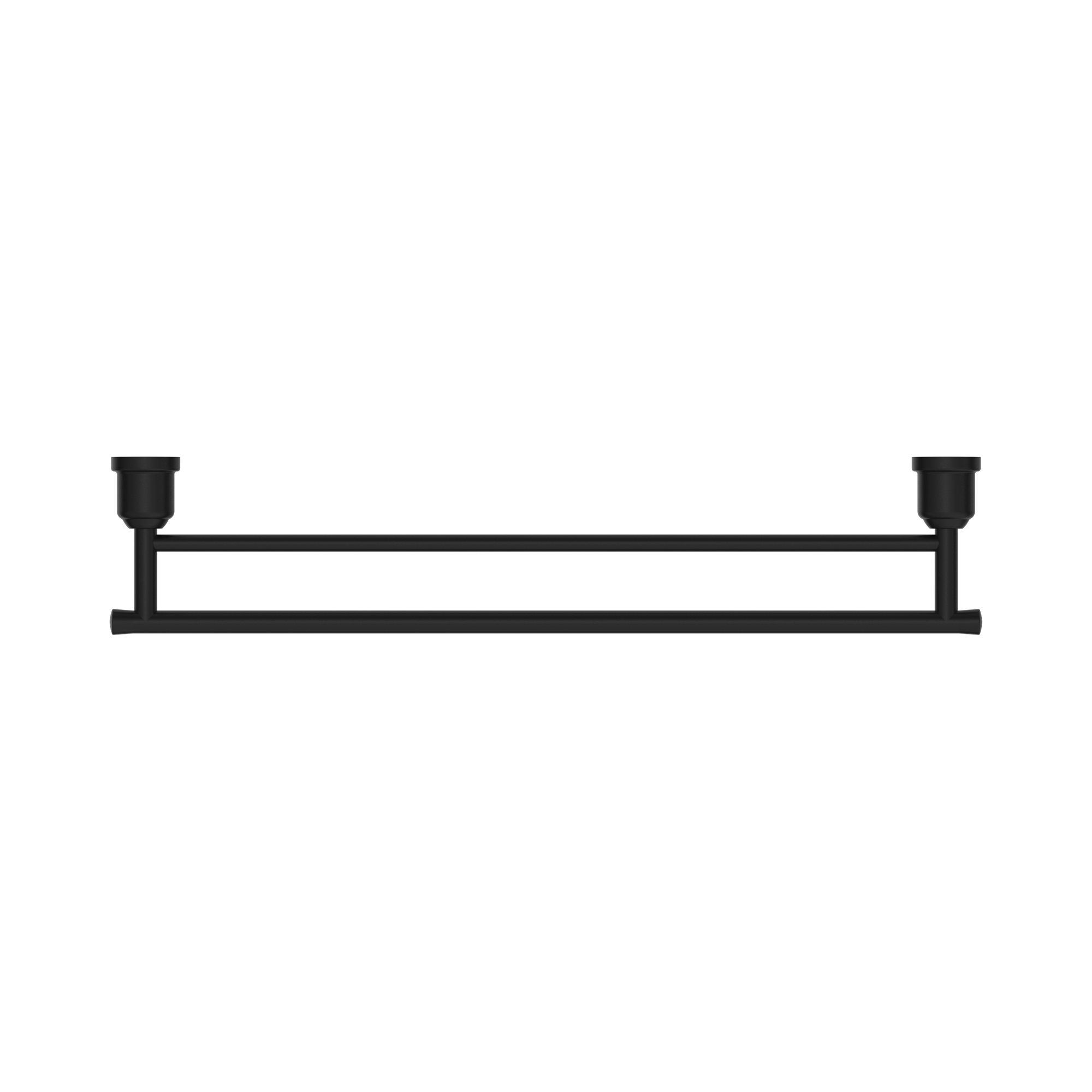 Nero York Double Towel Rail 600mm, Matte Black