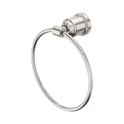 Nero York Towel Ring, Brushed Nickel