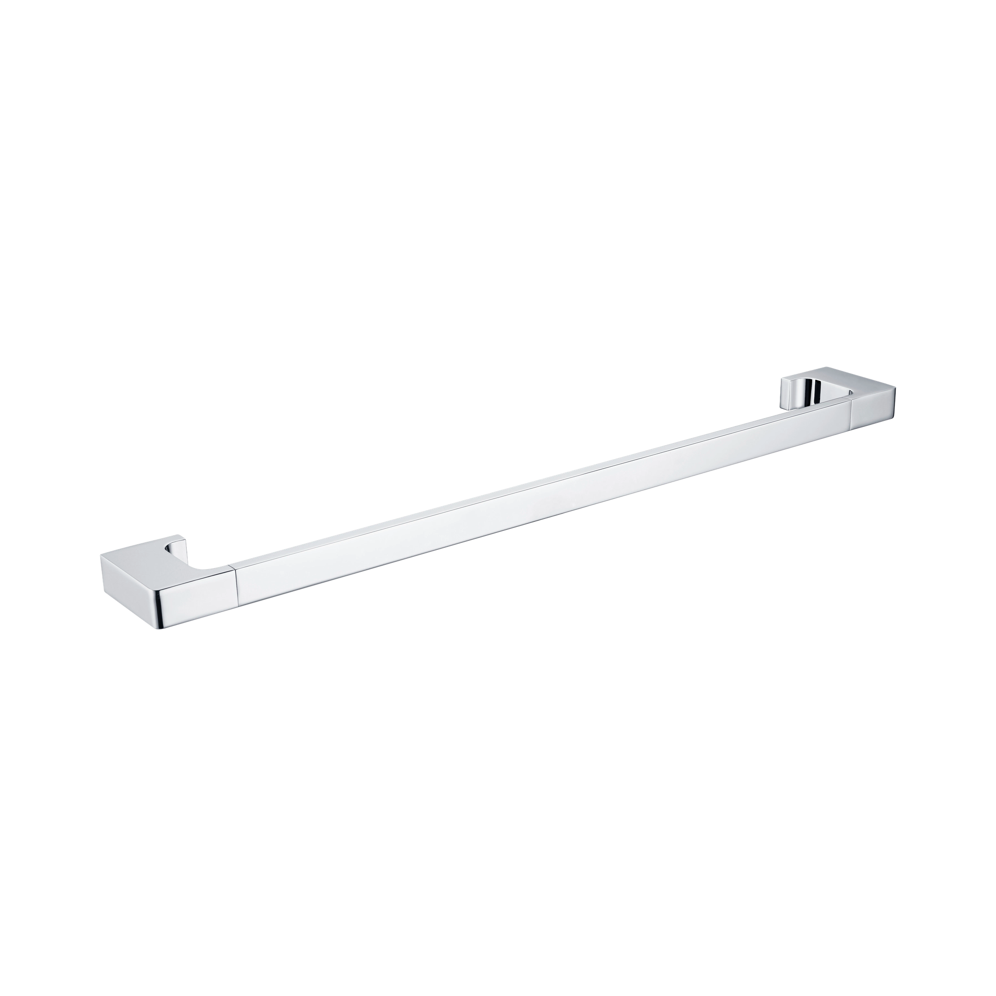 Nero Pearl Single Towel Rail 600mm, Chrome