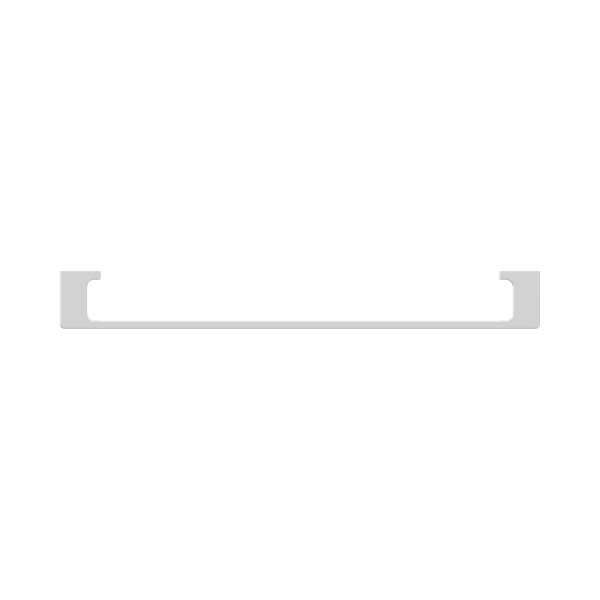 Nero Pearl Single Towel Rail 600mm, Chrome