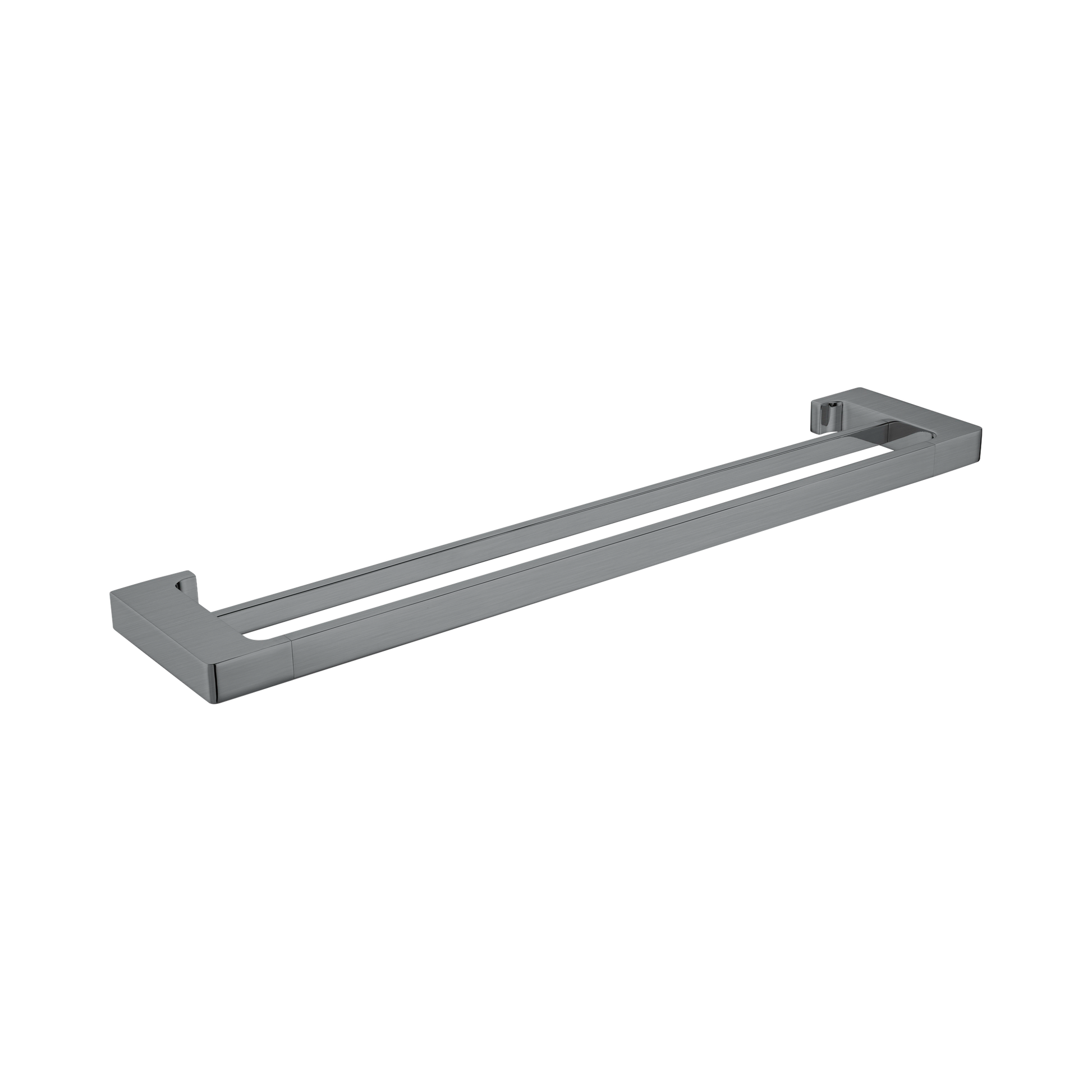 Nero Pearl Double Towel Rail 600mm, Gun Metal