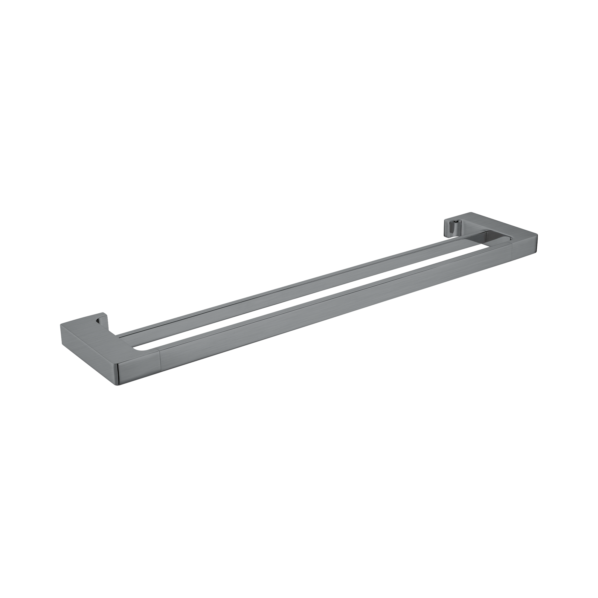 Nero Pearl Double Towel Rail 600mm, Gun Metal