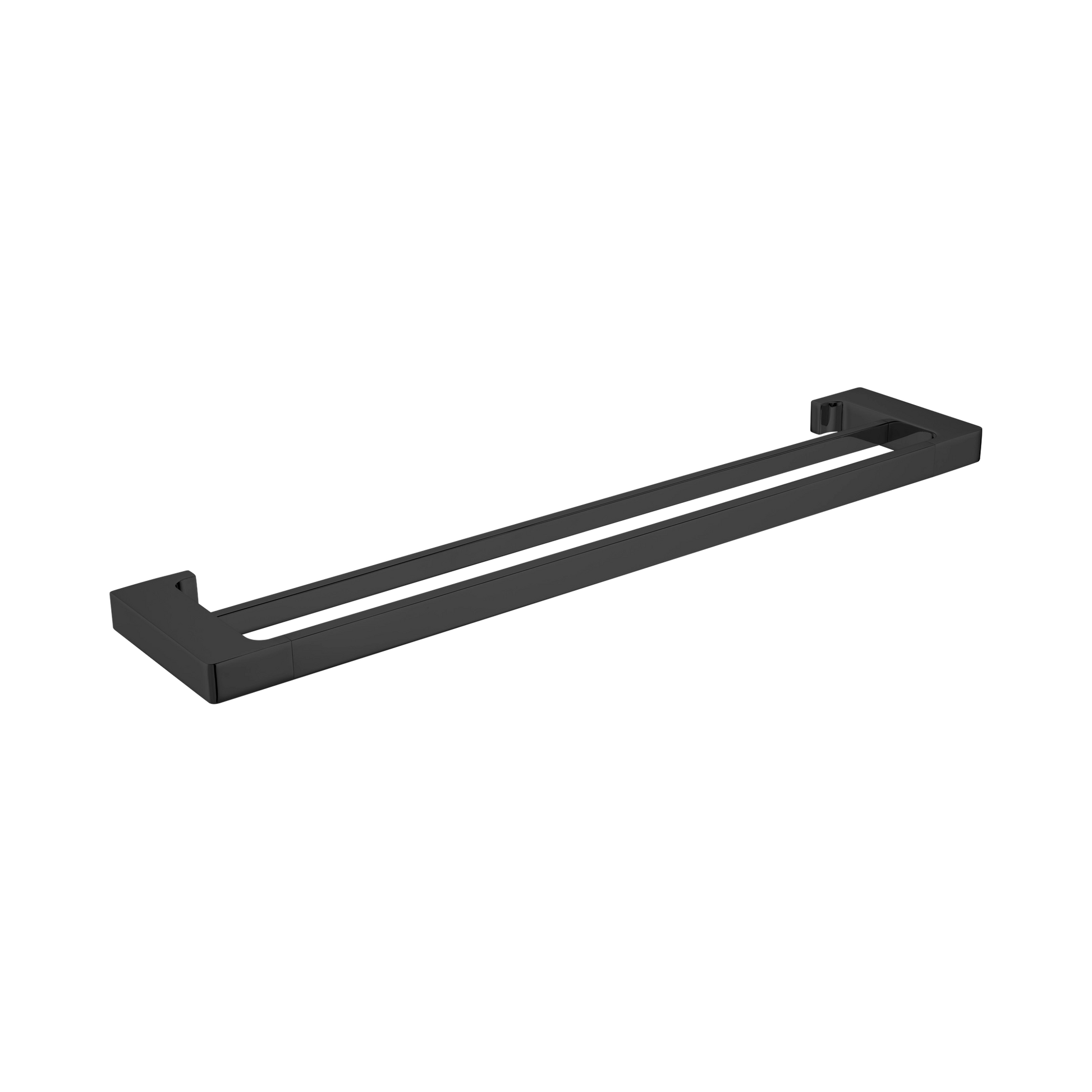 Nero Pearl Double Towel Rail 600mm, Matte Black