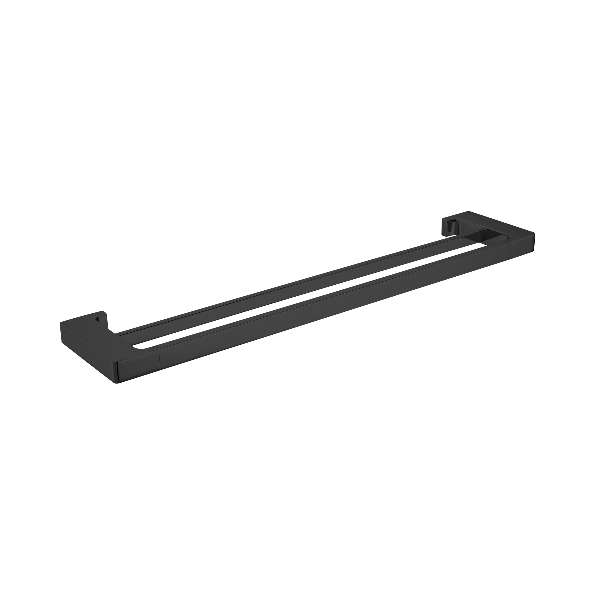 Nero Pearl Double Towel Rail 600mm, Matte Black