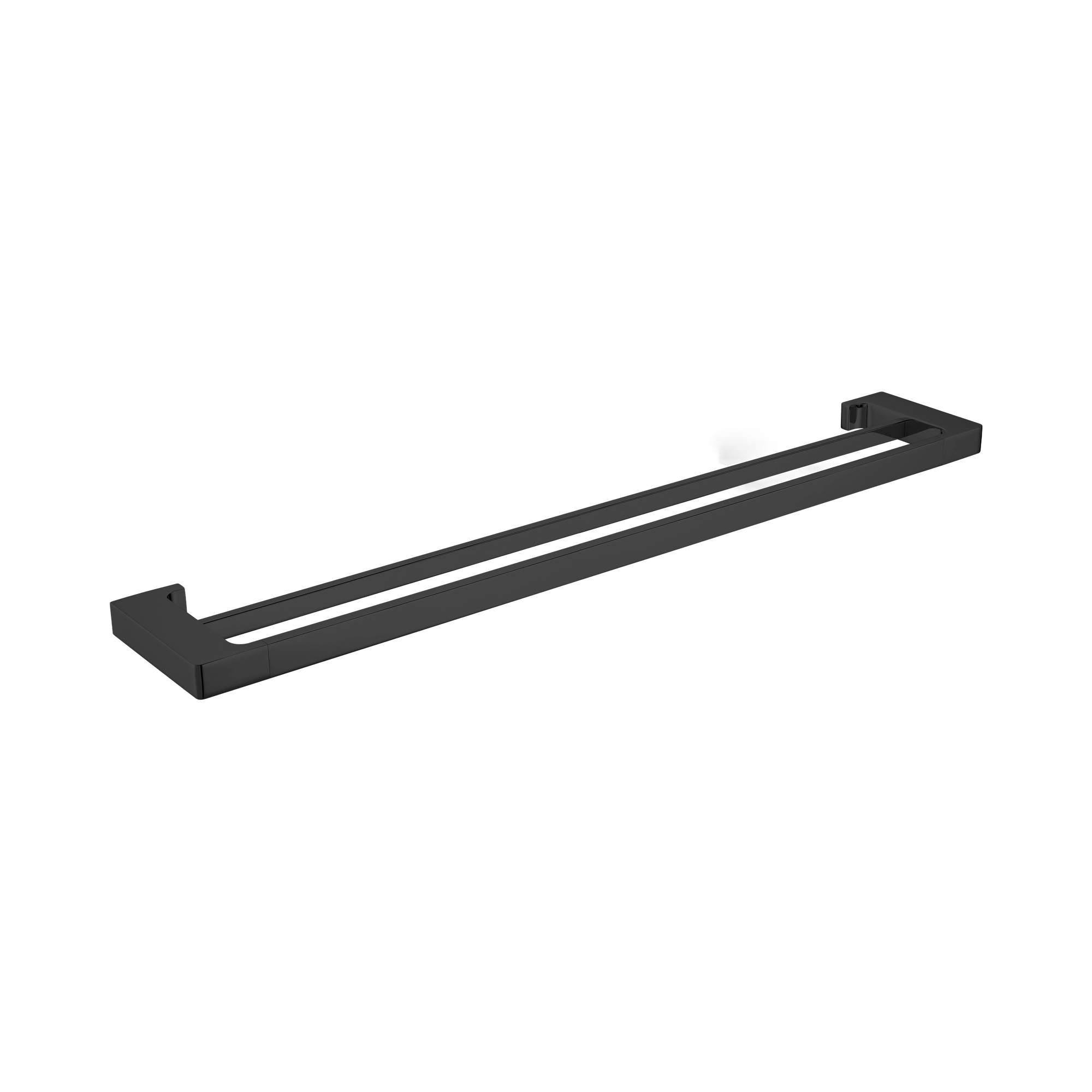 Nero Pearl Double Towel Rail 800mm, Matte Black