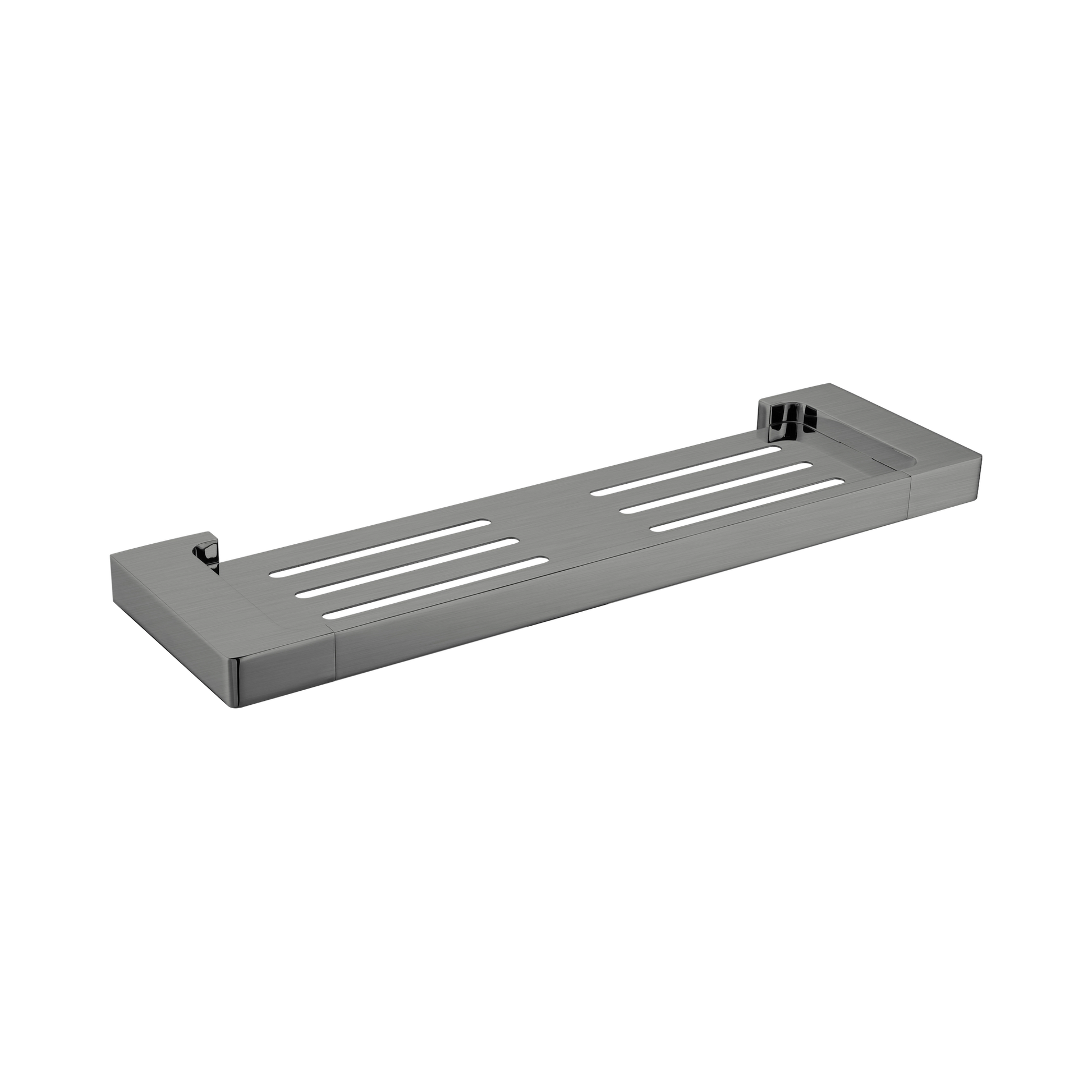 Nero Pearl Metal Shower Shelf, Gun Metal