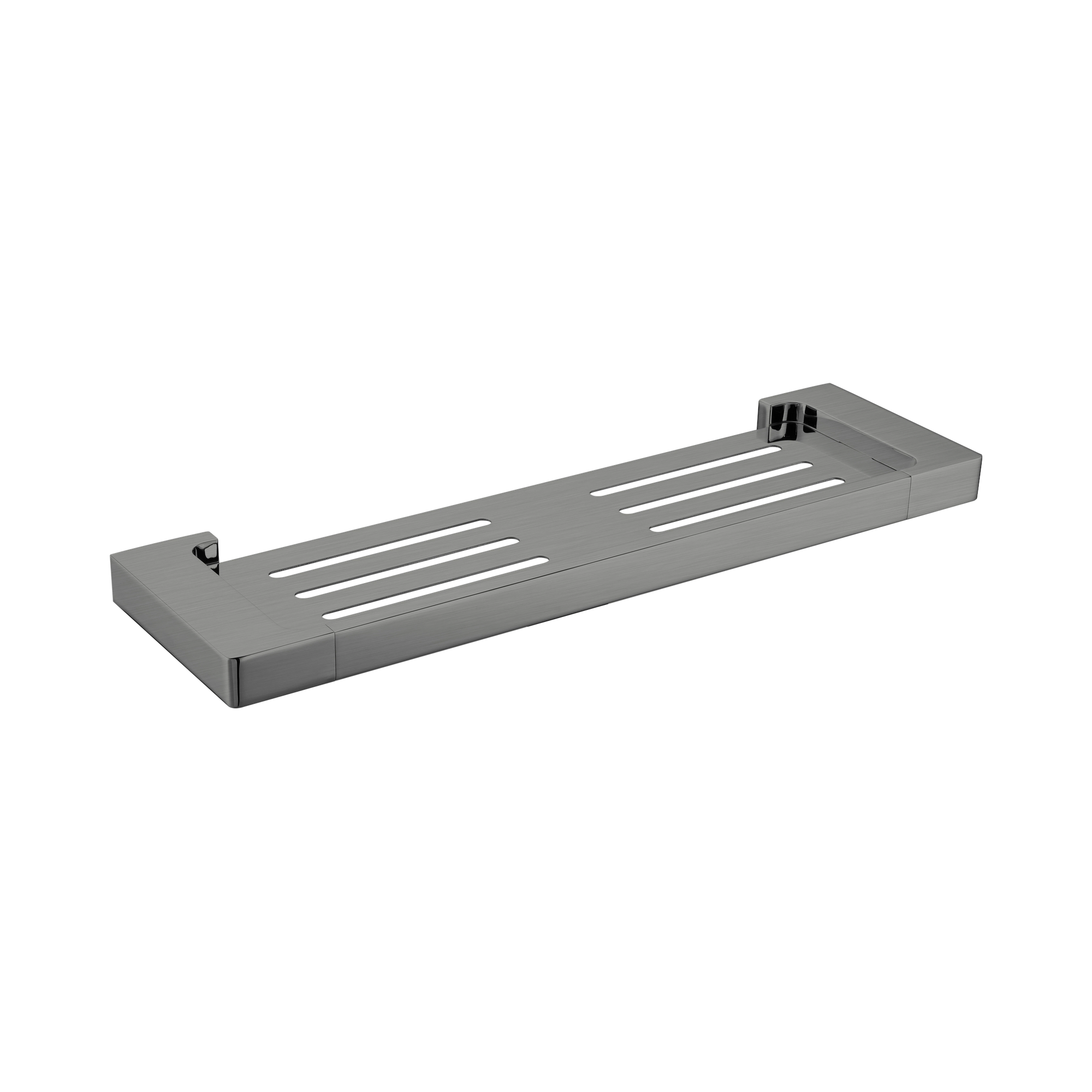 Nero Pearl Metal Shower Shelf, Gun Metal