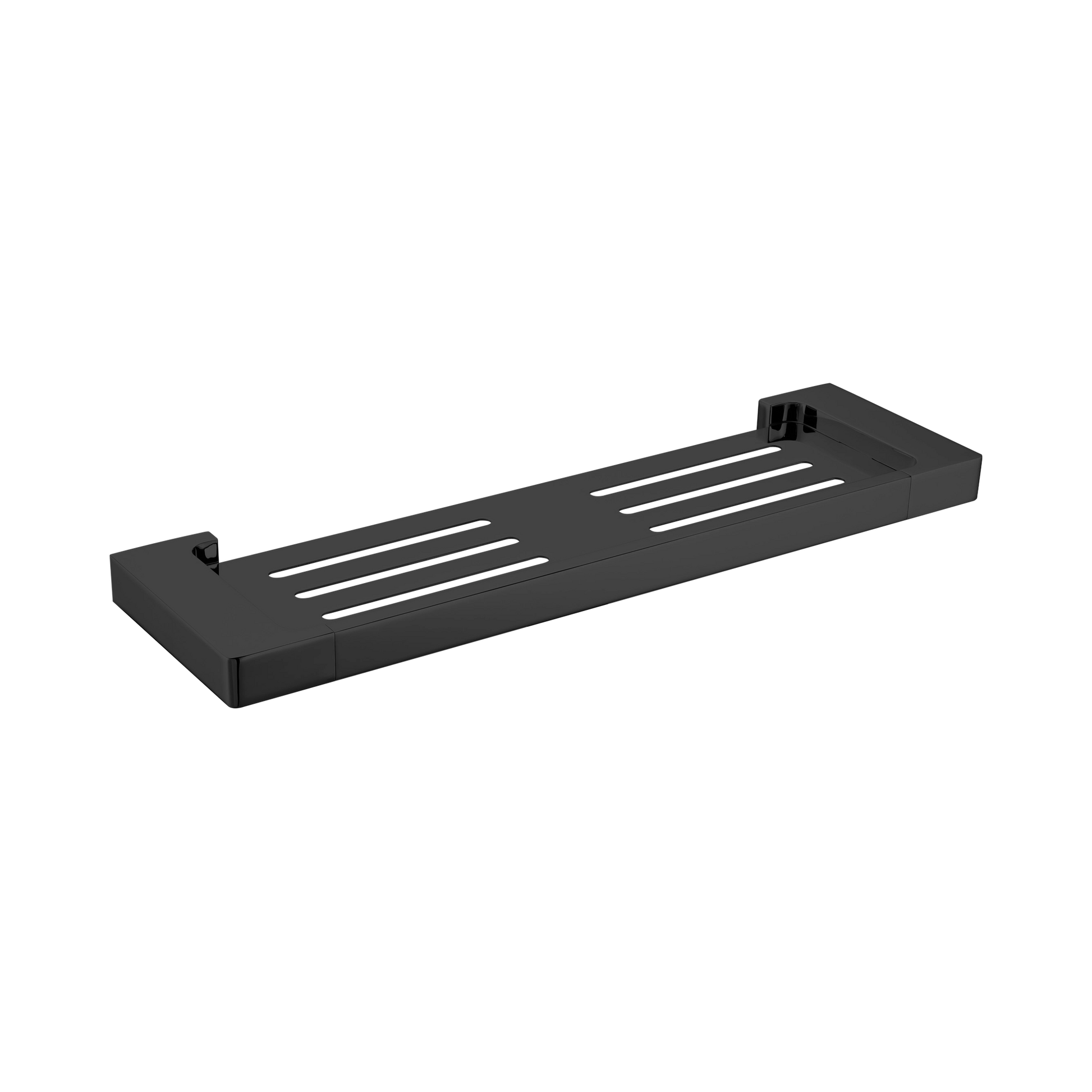Nero Pearl Metal Shower Shelf, Matte Black
